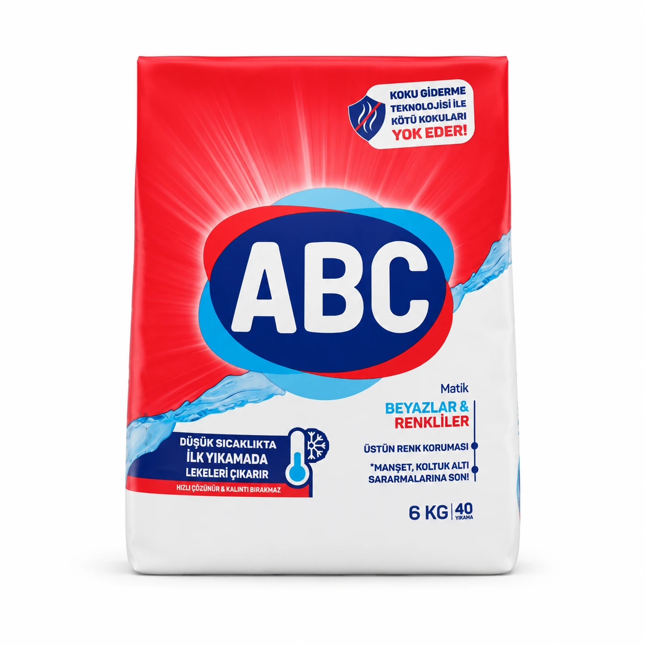 Abc powder detergent 6kg*1 white&color