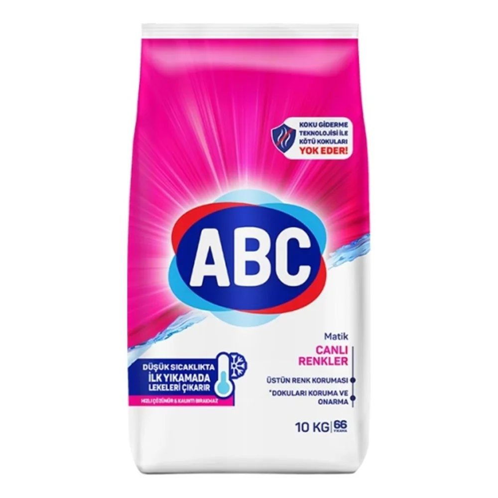 Abc powder detergent 10kg*1 color