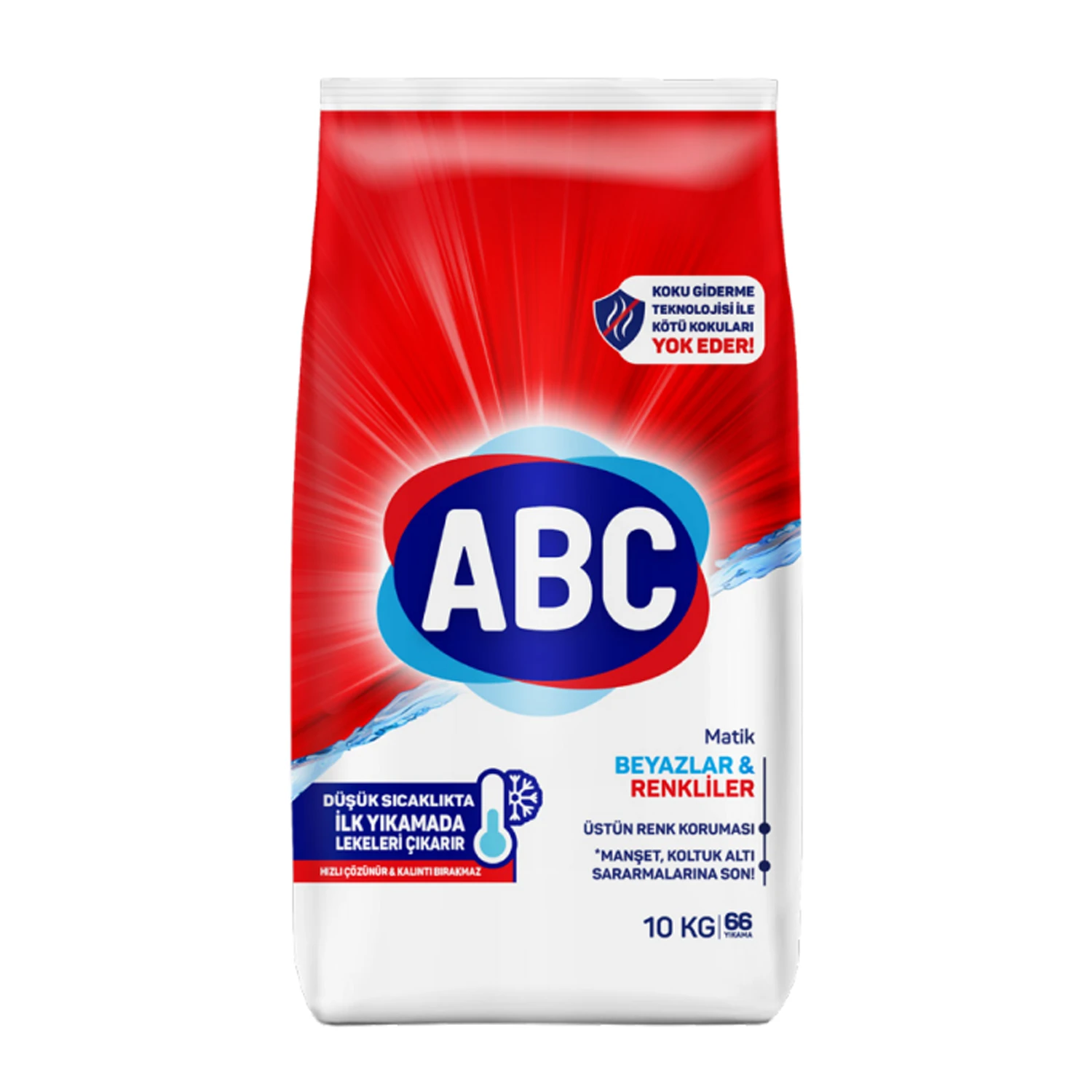 Abc powder detergent 10kg*1 white&color